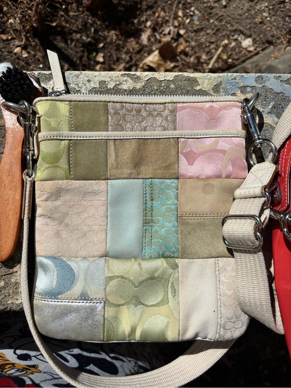 Patchwork Pastel Crossbody Bag - Multi Color